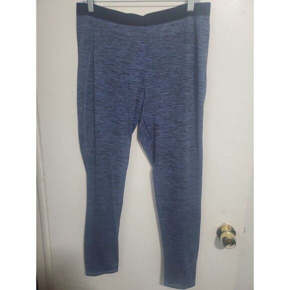 Climate Right, Cuddle Duds Leggings, Large, Blue/Black - Picture 1 of 3